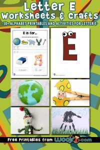 Letter E Worksheets & Crafts | Woo! Jr. Kids Activities : Children's ...