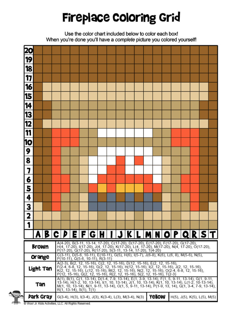Winter Grid Coloring Pages | Woo! Jr. Kids Activities : Children's ...