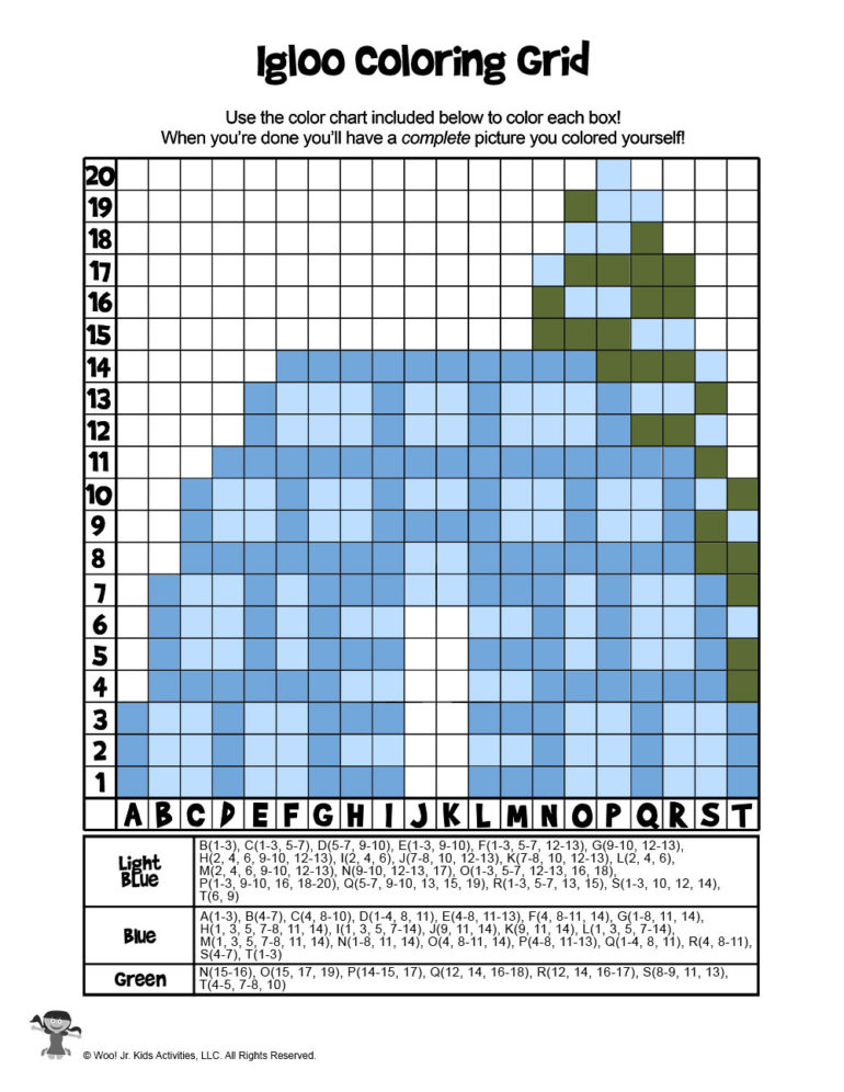 Winter Grid Winter Grid Coloring Pages | Woo! Jr. Kids Activities : Children's ...